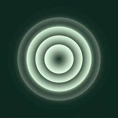 Coherent Breathing tile — near-circular glow on botanical olive.