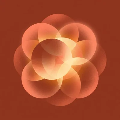 Energizing Breath tile — bright glow on burnt terracotta.